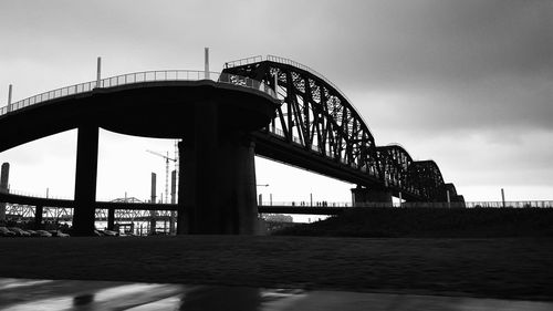 Low angle view of bridge against sky