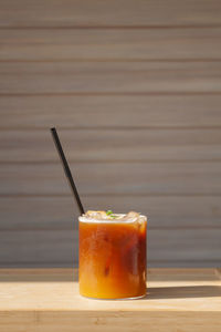 Close-up of drink on table