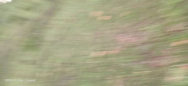 Defocused image of blurred motion