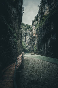 Footpath passing through rocks