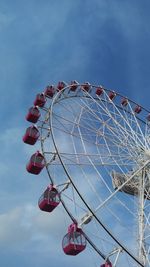 Low angle view of ferris wheel against sky