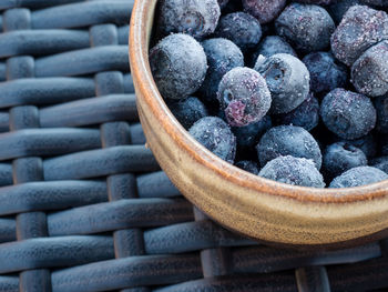 Close-up of fruits in bowl on table