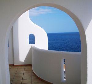 Sea seen through arch