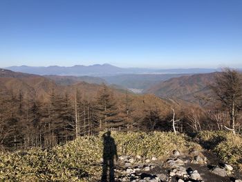 Scenic view of landscape against clear sky