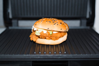 Close-up of dessert on table