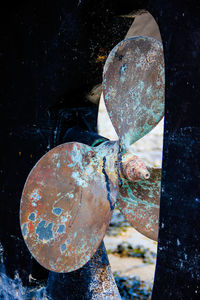 Close-up of object on wall