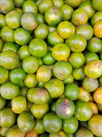 Full frame shot of oranges in market