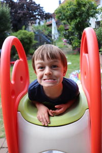 Portrait of smiling boy