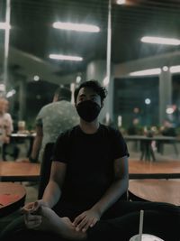Man sitting in restaurant