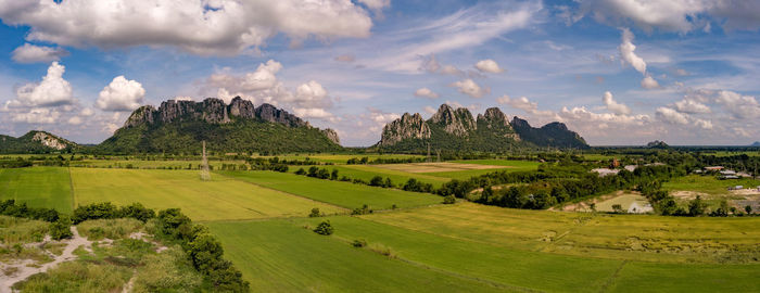 Panoramic view of landscape against sky