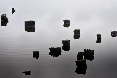 Low angle view of sea against sky