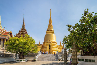 View of temple building against sky