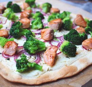 Close-up of homemade pizza