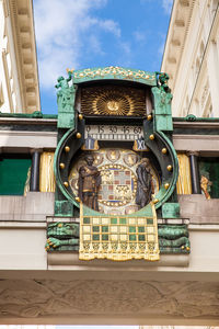 The ankeruhr vienna a beautiful clock located at hoher markt built on 1914