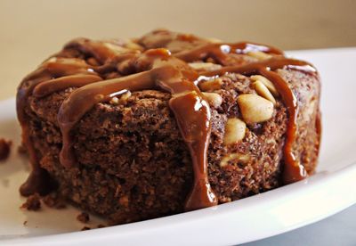 Close-up of brownie on table