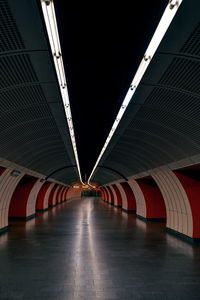 View of empty subway tunnel