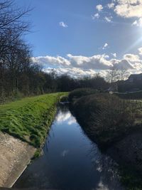 Scenic view of river against sky