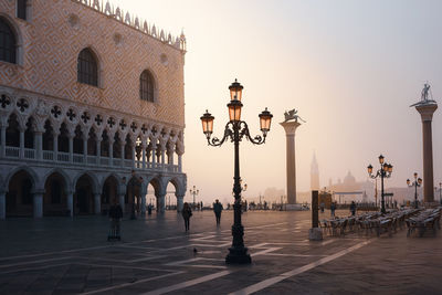 Venice, italy - october 06, 2017  tourits on saint marko square on morning venice