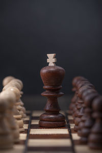 Close-up of chess board