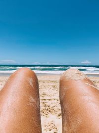 Woman relaxing at beach