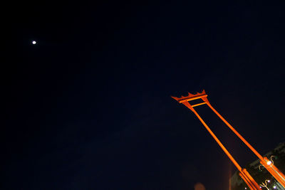 Low angle view of illuminated building