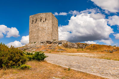 The castelo da guarda is the great vantage point of the highest portuguese city, guarda, portugal