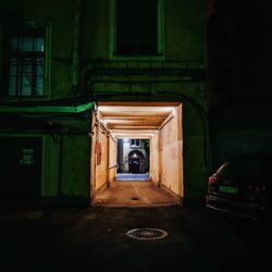 Empty entrance of old building