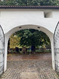 Entrance of building