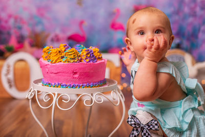 Portrait of cute baby