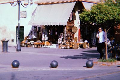 People on street in city