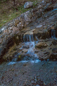 Scenic view of waterfall