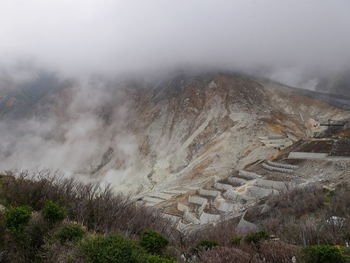 High angle view of landscape against sky