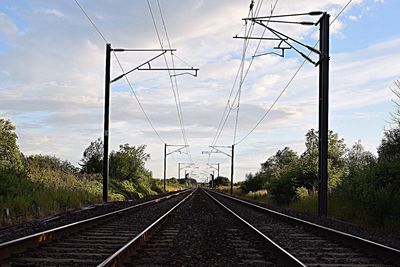 Railroad tracks against sky