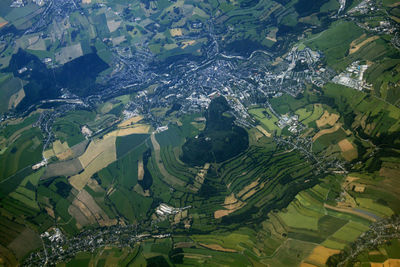 Aerial view of agricultural field