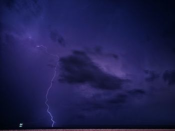 Low angle view of lightning in sky