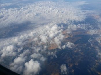Aerial view of clouds over landscape