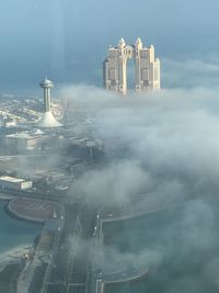 Aerial view of buildings in city