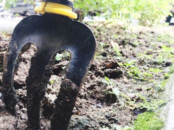 Low section of man working