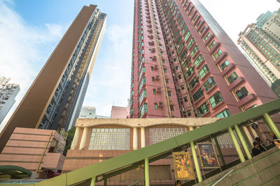 Low angle view of buildings against sky