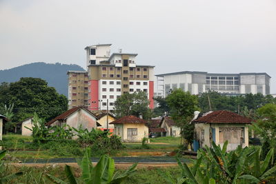 Residential buildings against sky