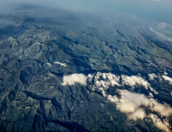 Aerial view of dramatic landscape