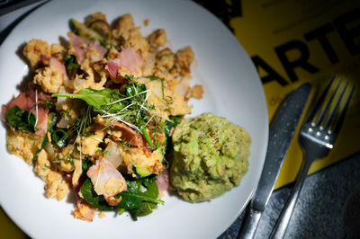 Close-up of food in plate