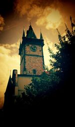 Low angle view of church against sky