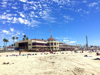 Tourists on beach