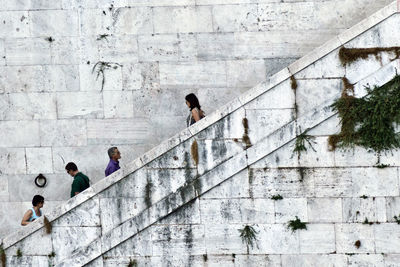 People on staircase