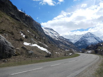 Road passing through mountains