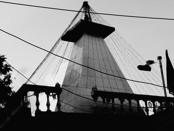 Low angle view of bridge against sky