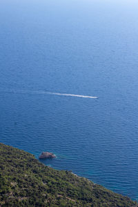 High angle view of sea against sky