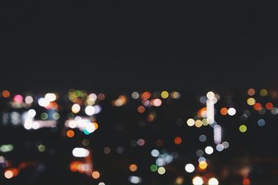 Defocused lights at night