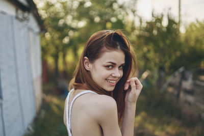 Portrait of a smiling young woman